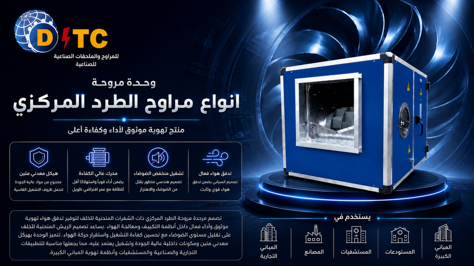 الدليل الشامل لمعرفة انواع مراوح الطرد المركزى واختيار الأنسب لمشروعك